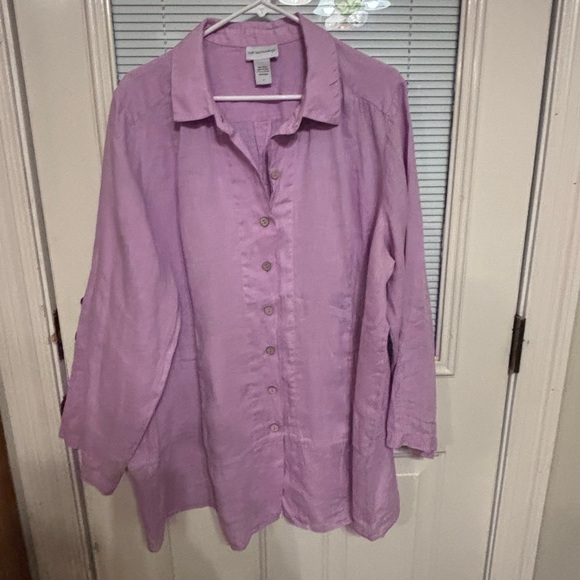 Soft Surroundings Tops - Soft Surroundings Purple Linen Tunic